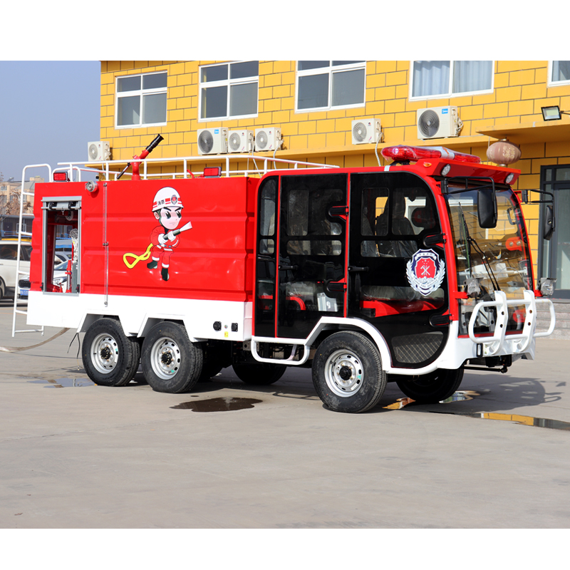 new 4 seats 6 wheels Vacuum tires big electric fire truck for sale