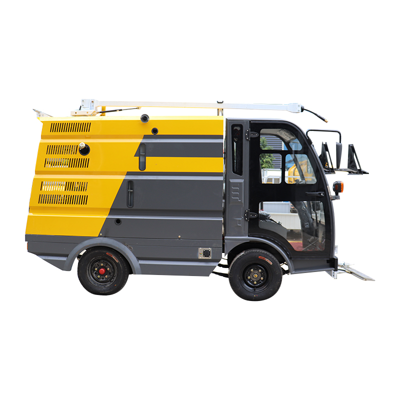 Low price high quality electric vacuum guardrail road cleaning truck