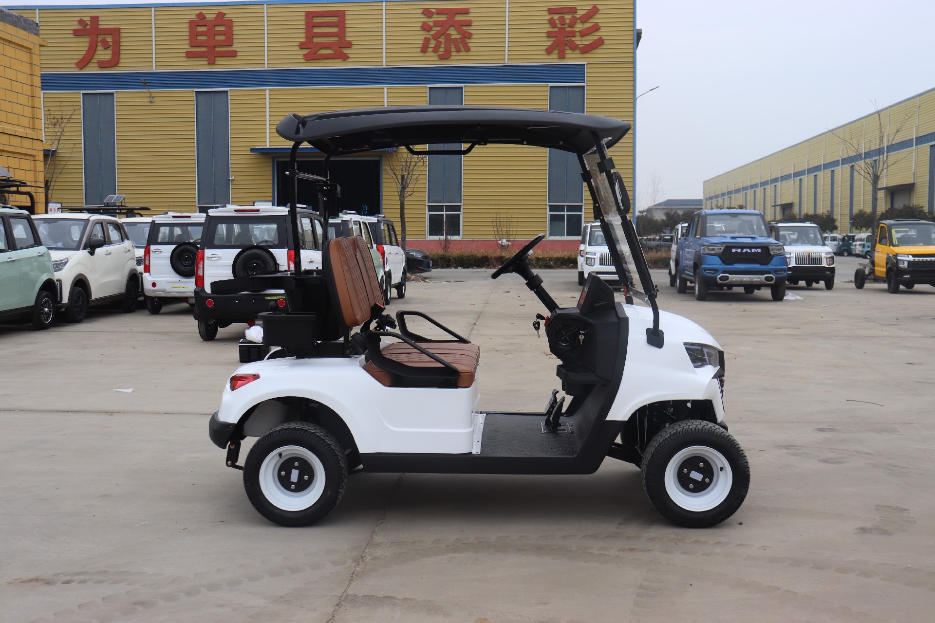 KEYU High End Golf Cart Electric Infinitely Variable Speed System Electric Golf Buggy For Two People