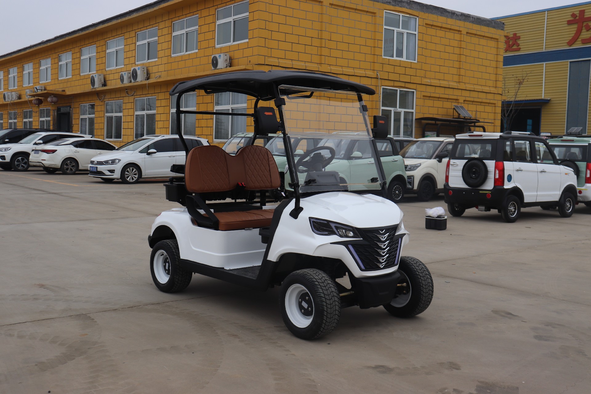 KEYU High End Golf Cart Electric Infinitely Variable Speed System Electric Golf Buggy For Two People